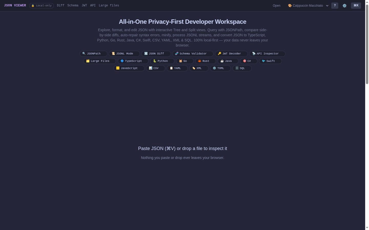 The Devure JSON workspace